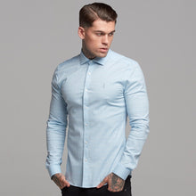 Load image into Gallery viewer, Father Sons Super Slim Stretch Blue and White Grid Check - FS454
