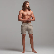 Load image into Gallery viewer, Father Sons Slim Fit Beige Chino Shorts - FSH146
