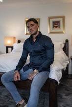 Load image into Gallery viewer, Father Sons Slim Sateen Classic Navy Long Sleeve - FS547  (PRE ORDER / DISPATCH DATE 5TH AUGUST)
