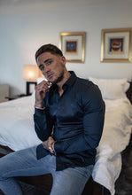 Load image into Gallery viewer, Father Sons Slim Sateen Classic Navy Long Sleeve - FS547  (PRE ORDER / DISPATCH DATE 5TH AUGUST)
