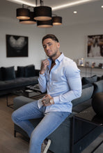 Load image into Gallery viewer, Father Sons Slim Sateen Classic Light Blue Long Sleeve - FS551  (PRE ORDER / DISPATCH DATE 5TH AUGUST)
