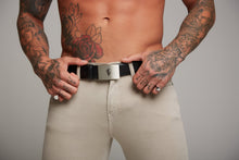 Load image into Gallery viewer, Father Sons Black Leather Belt (Silver Buckle)  - FSH193
